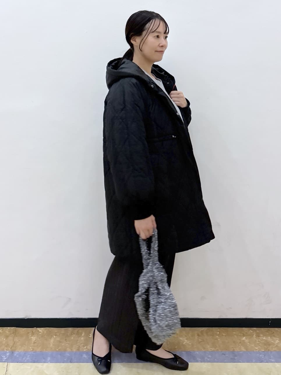 akariさんの「OPAQUE.CLIP｜ピンストライプイージーワイドパンツ【吸湿発熱／ストレッチ／洗濯機OK】」を使ったコーディネート