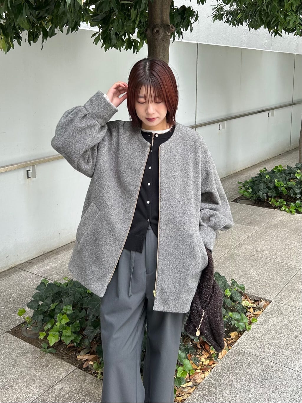 RINAさんの「OPAQUE.CLIP｜クルーニットカーディガン／エクストラファインメリノウール【THEシリーズ／洗濯機OK】」を使ったコーディネート