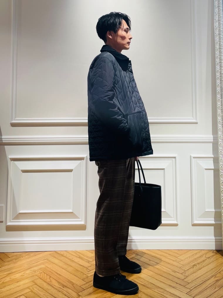 橋本さんの「DRESSTERIOR｜◆キルティング ハンティングジャケット」を使ったコーディネート