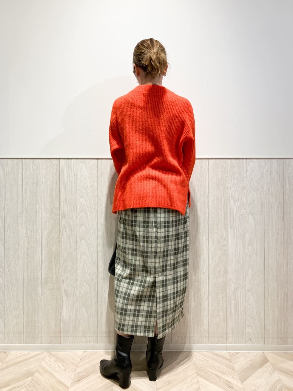 shokoさんの「SHOO･LA･RUE｜【S-LL/あったか】大人レディな着こなしに シャギーチェックスカート」を使ったコーディネート