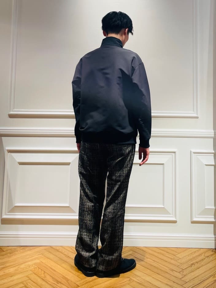 橋本さんの「DRESSTERIOR｜◆【セットアップ可】ループグレンチェック ワイドパンツ」を使ったコーディネート