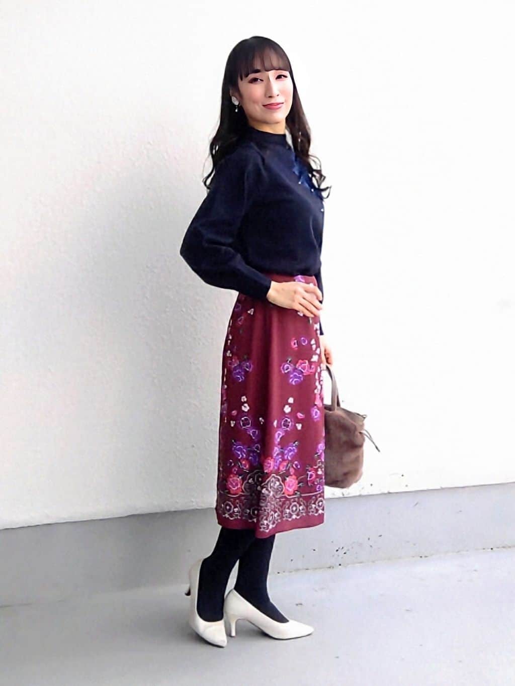 keinaさんの「SunaUna｜◆【洗える】ケミカルレースニット」を使ったコーディネート