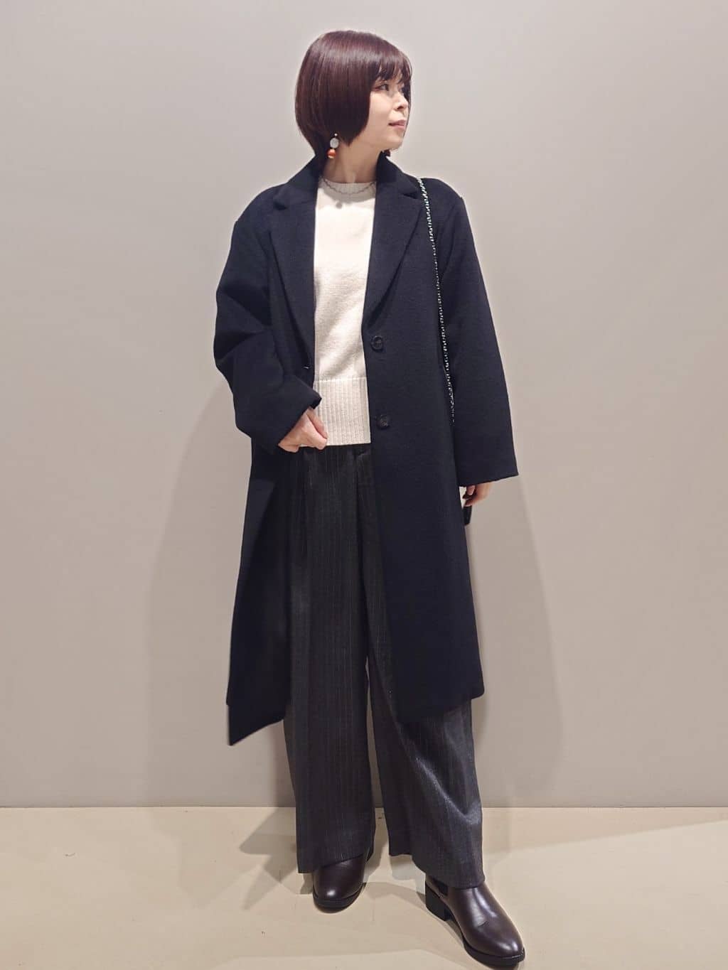 me：)さんの「OPAQUE.CLIP｜カシミヤブレンドウールチェスターコート」を使ったコーディネート