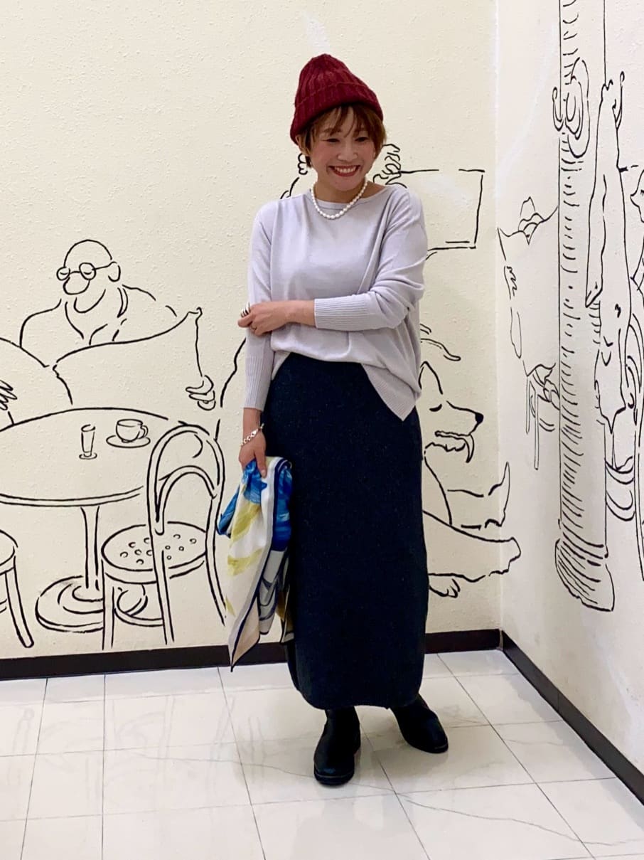 mari_831さんの「UNTITLED｜【8色展開/体型カバー】魅せるタイムレスニット」を使ったコーディネート