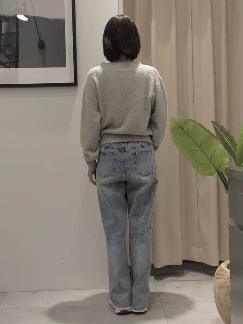 なめさんの「THE SHOP TK｜【洗える】上品にきらめく フェザーラメニット」を使ったコーディネート