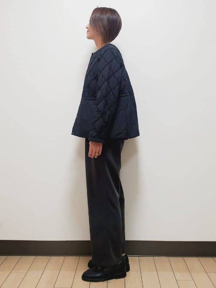 yuuさんの「Reflect｜【気軽な羽織に◎】中綿キルティングショートコート」を使ったコーディネート