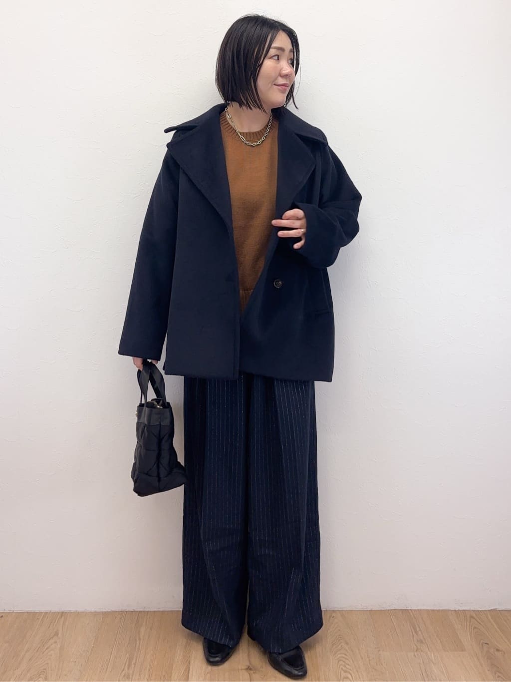 Takeさんの「OPAQUE.CLIP｜カシミヤブレンドウールミドルピーコート」を使ったコーディネート