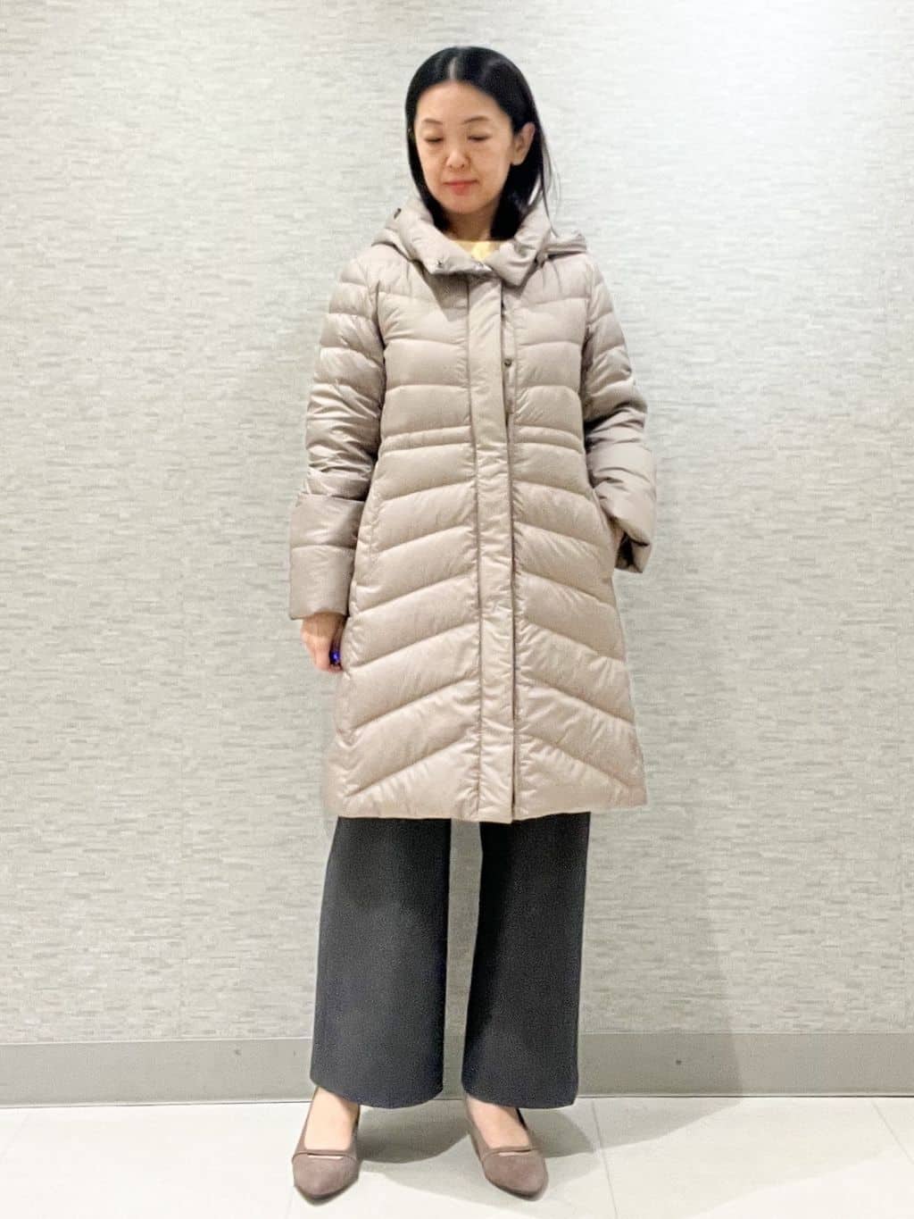marikoさんの「Reflect｜【SS-4Lサイズ／ウエスト調整可】フーデッドロングダウンコート」を使ったコーディネート