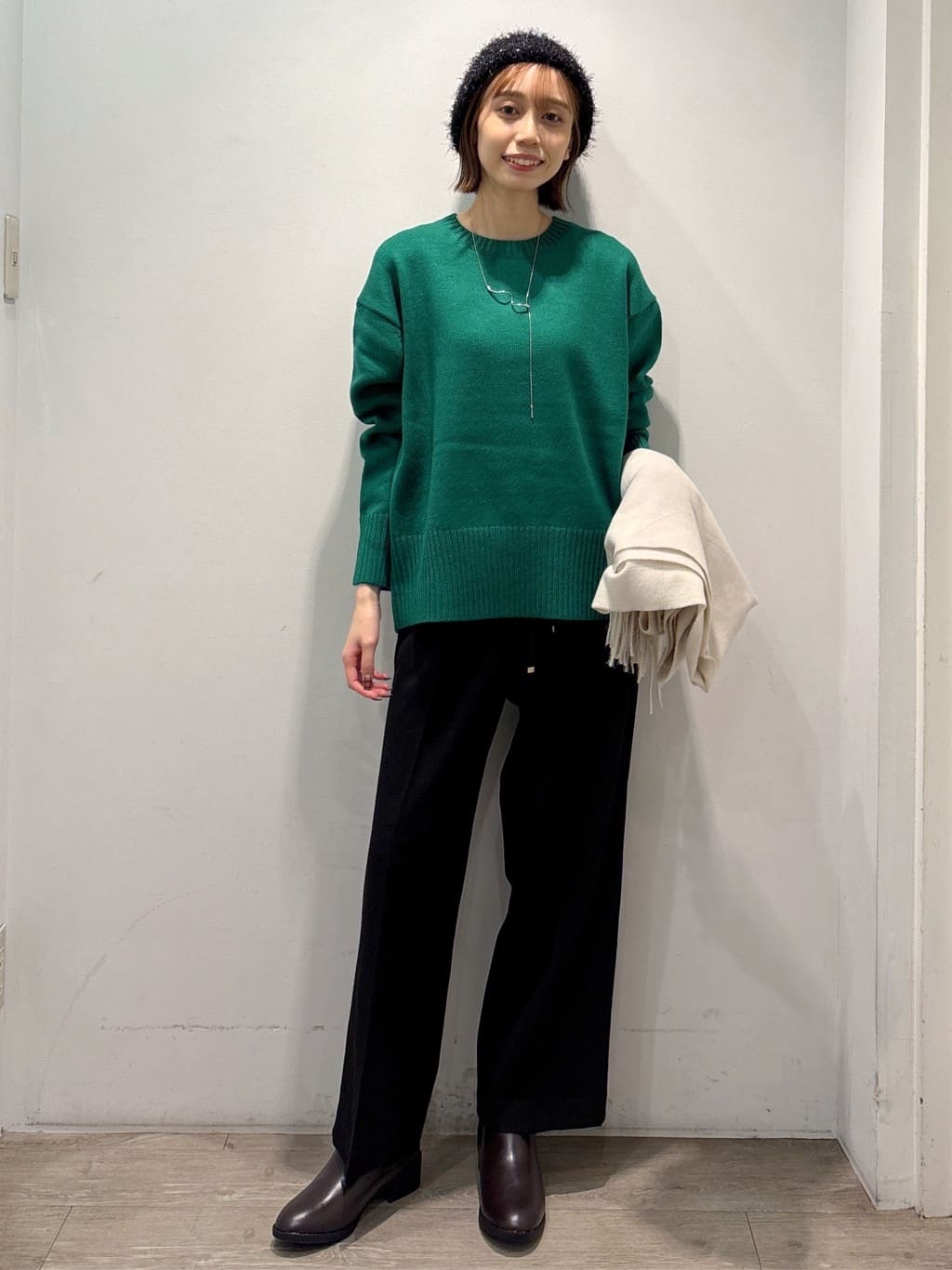ぶまりんさんの「OPAQUE.CLIP｜ウォームタッチ イージーワイドパンツ【洗濯機洗OK／ストレッチ】≪SS～LL≫」を使ったコーディネート