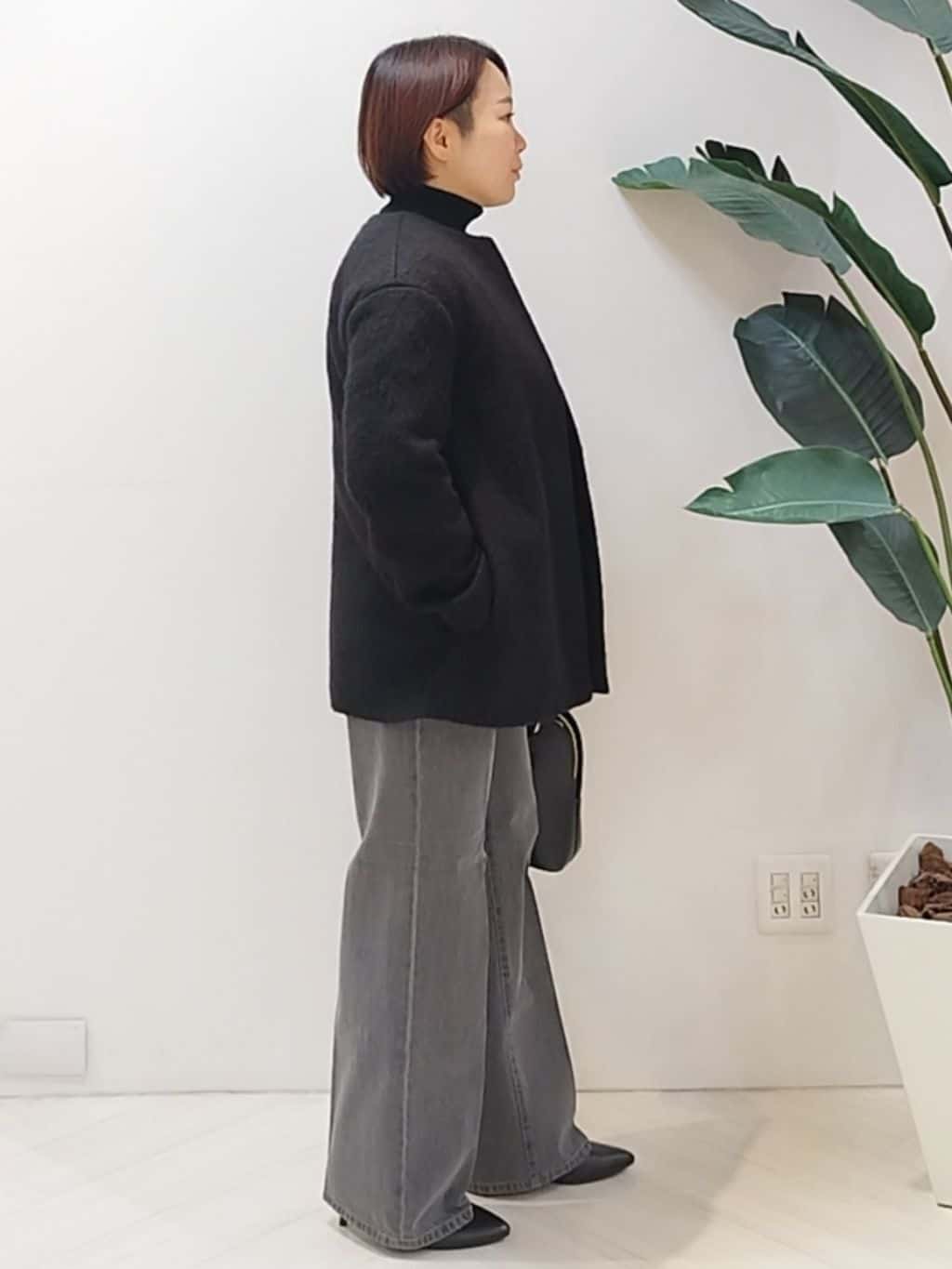 s u g iさんの「UNTITLED｜【手洗い可／日本製／ジャージ素材／セットアップ可】ラメ意匠素材トップス」を使ったコーディネート