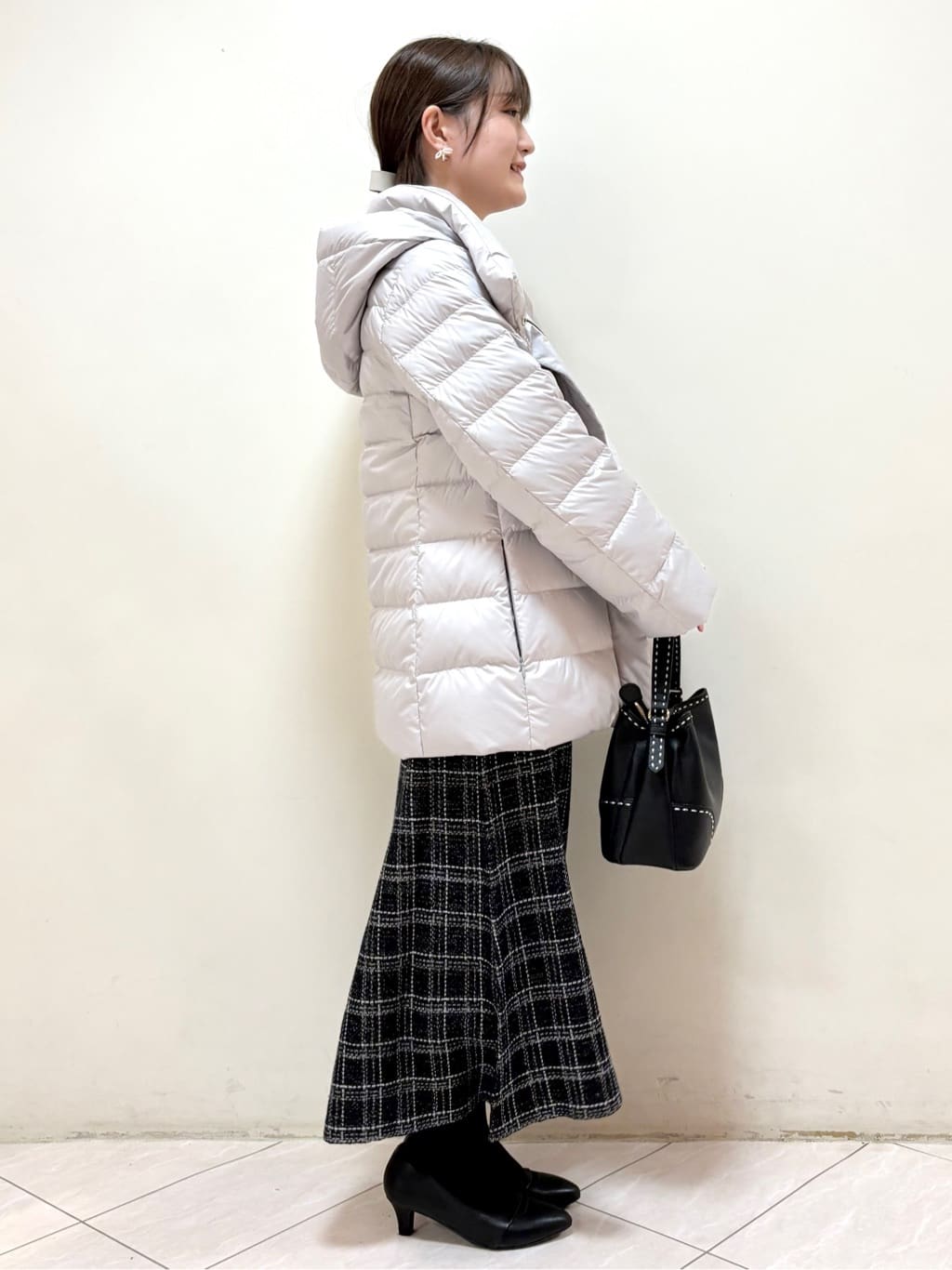 mikiさんの「Reflect｜【SS-4Lサイズ】フーデッドミドルダウンコート」を使ったコーディネート
