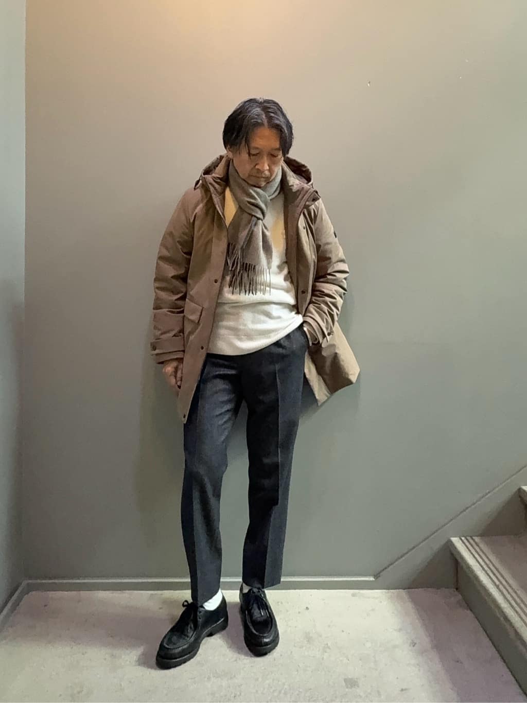 デザイナーTAKEman さんの「TAKEO KIKUCHI｜【None Of Stress】ストレッチ ダウンブルゾン」を使ったコーディネート