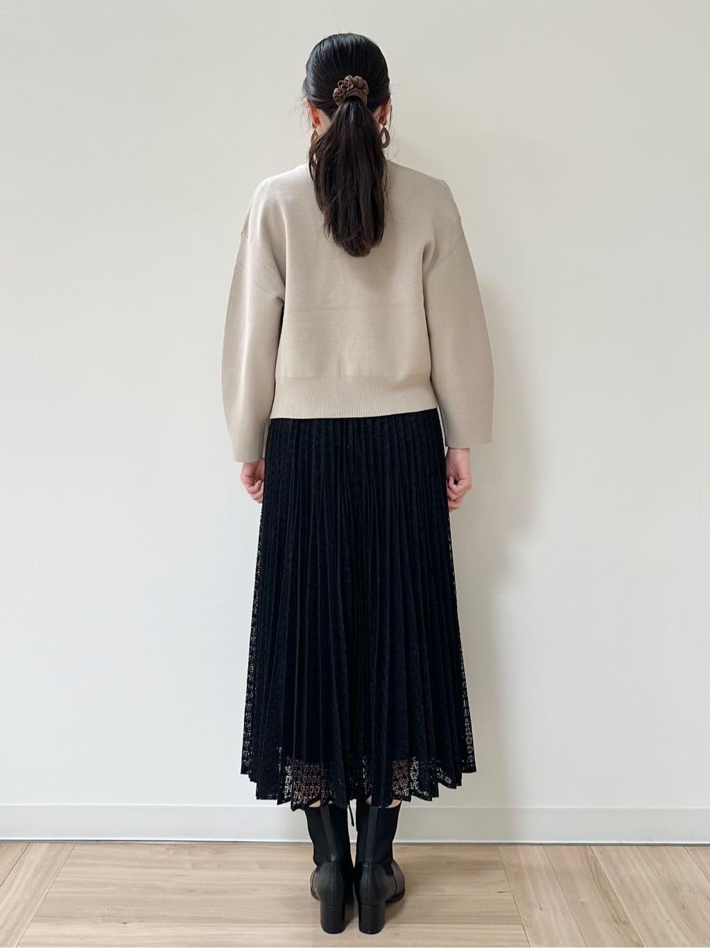 Momoさんの「Reflect｜【透けにくい◎】衿付き七分袖ニット」を使ったコーディネート