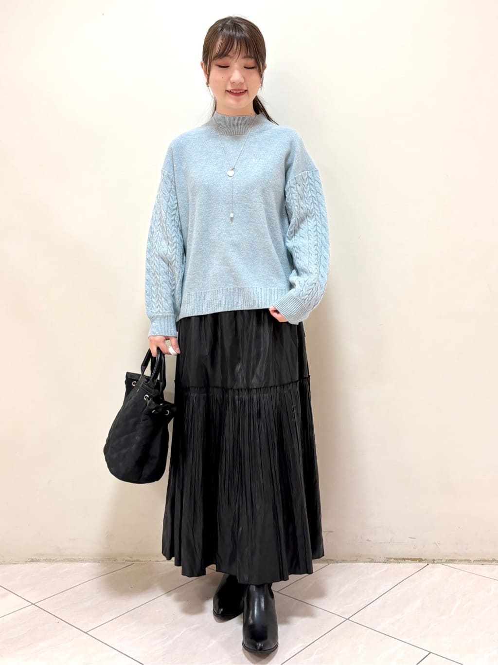 mikiさんの「Reflect｜【腰周りすっきり◎】プリーツギャザースカート」を使ったコーディネート