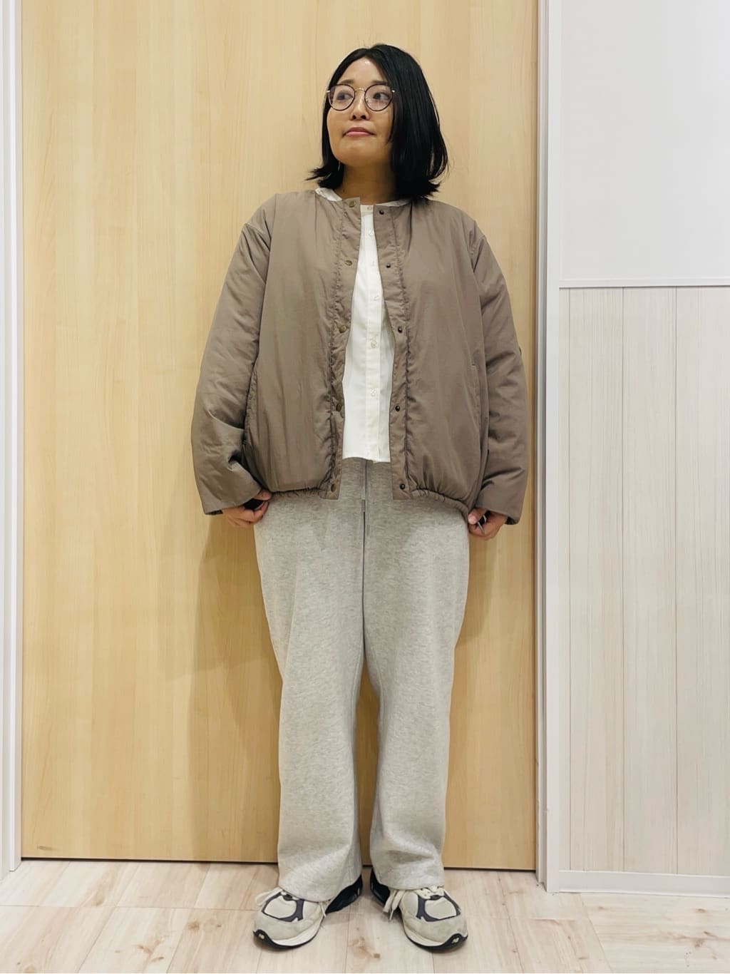 すーさんの「SHOO･LA･RUE｜【洗濯機可/撥水/リバーシブル】 ノーカラー中綿ブルゾン」を使ったコーディネート