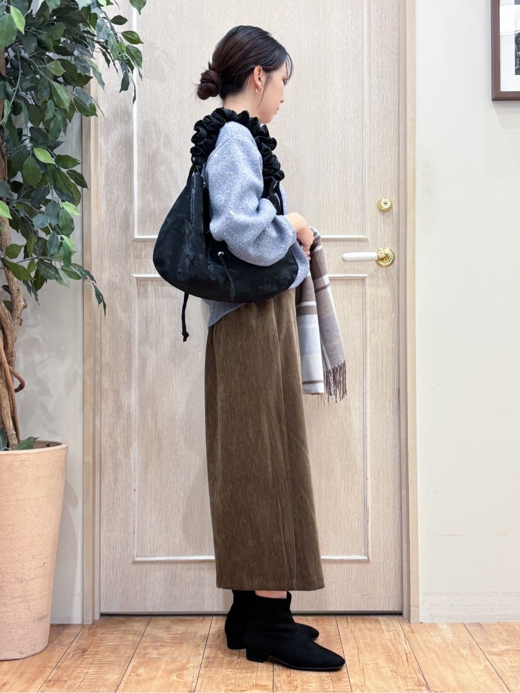なみさんの「SHOO･LA･RUE｜【S-LL】きらっと華やぐ　大人のスパンコールニット」を使ったコーディネート