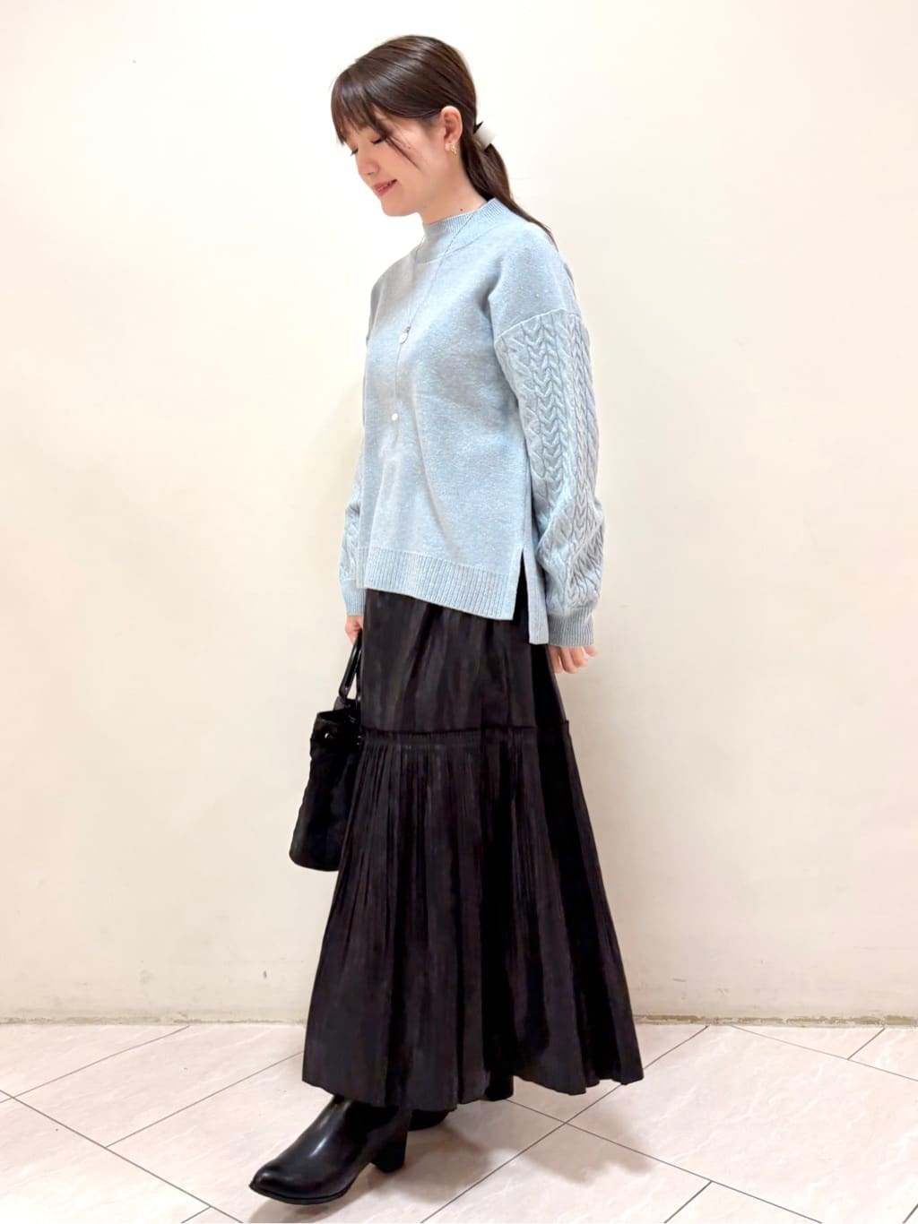 mikiさんの「Reflect｜【腰周りすっきり◎】プリーツギャザースカート」を使ったコーディネート