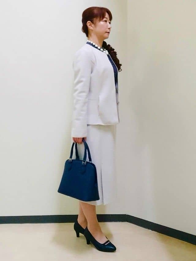 花さんの「Reflect｜【ライトアウター／通勤におすすめ◎／セットアップ可／すっきりシルエット】キレイめジャージジャケット」を使ったコーディネート