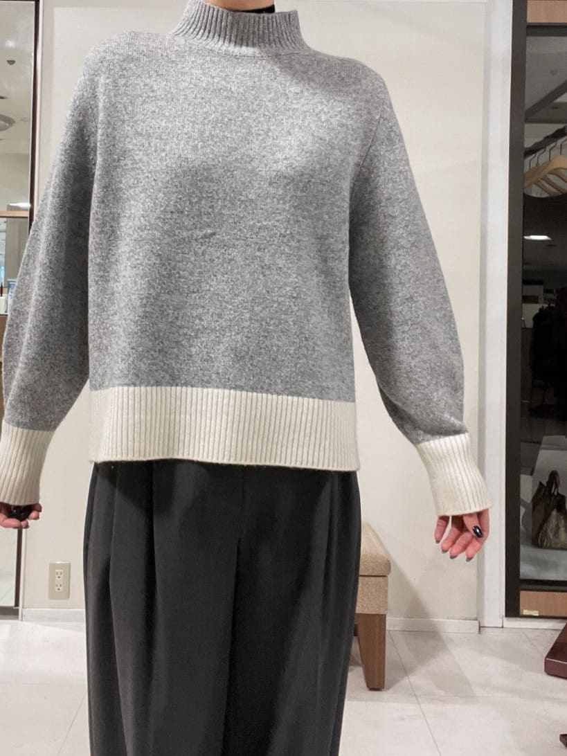 IWAMOさんの「UNTITLED｜【8色展開/洗える】ウールカシミヤ ハイネックニット」を使ったコーディネート