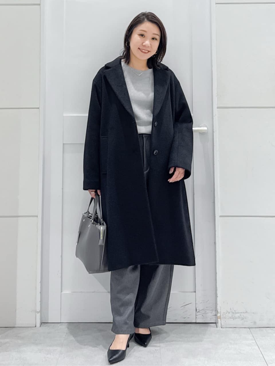 yuka.aさんの「OPAQUE.CLIP｜カシミヤブレンドウールチェスターコート」を使ったコーディネート