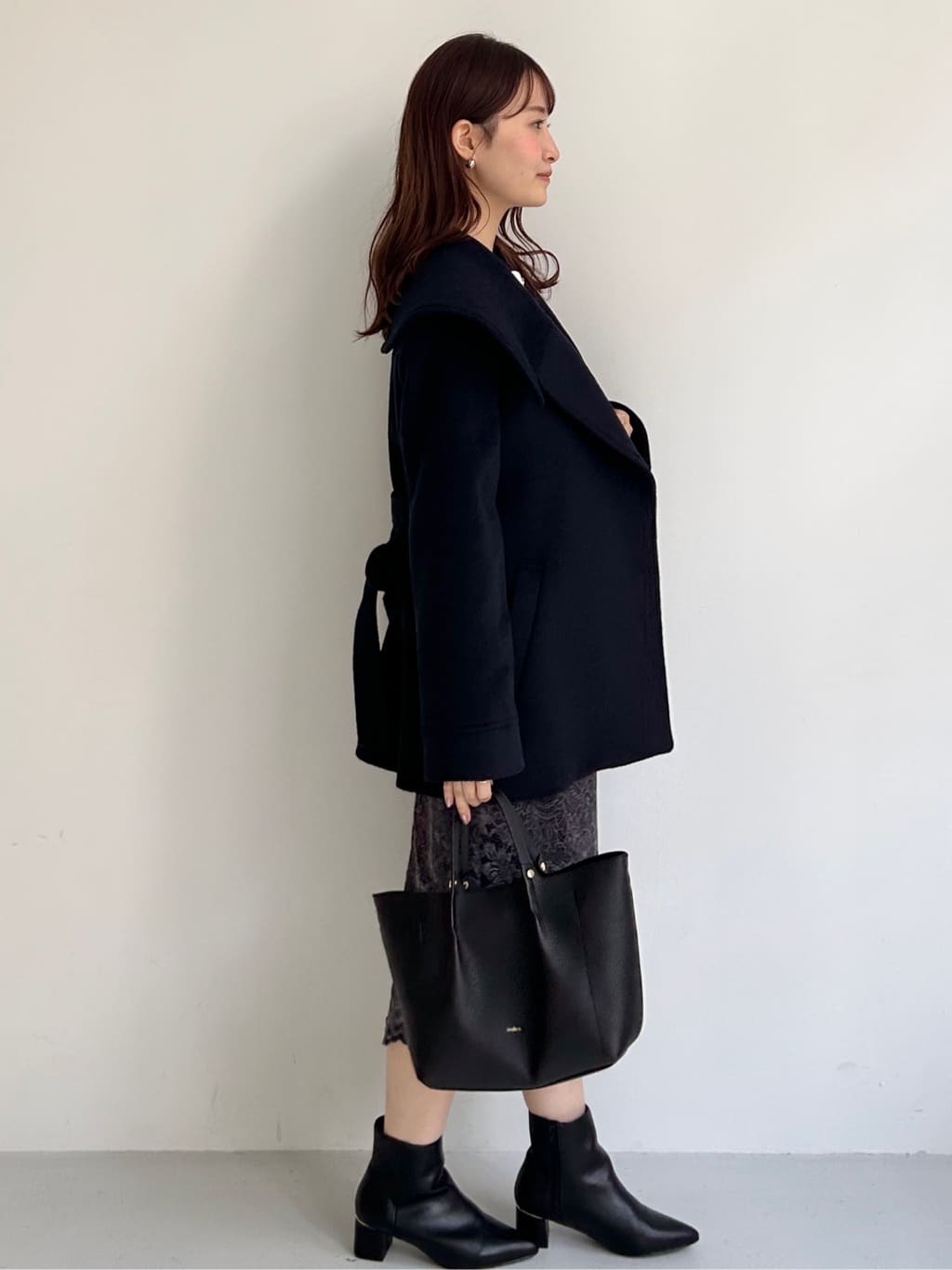 みさかさんの「index｜ラメスカラップビジューデザインニット【洗濯機OK】《6col／S～LL》」を使ったコーディネート