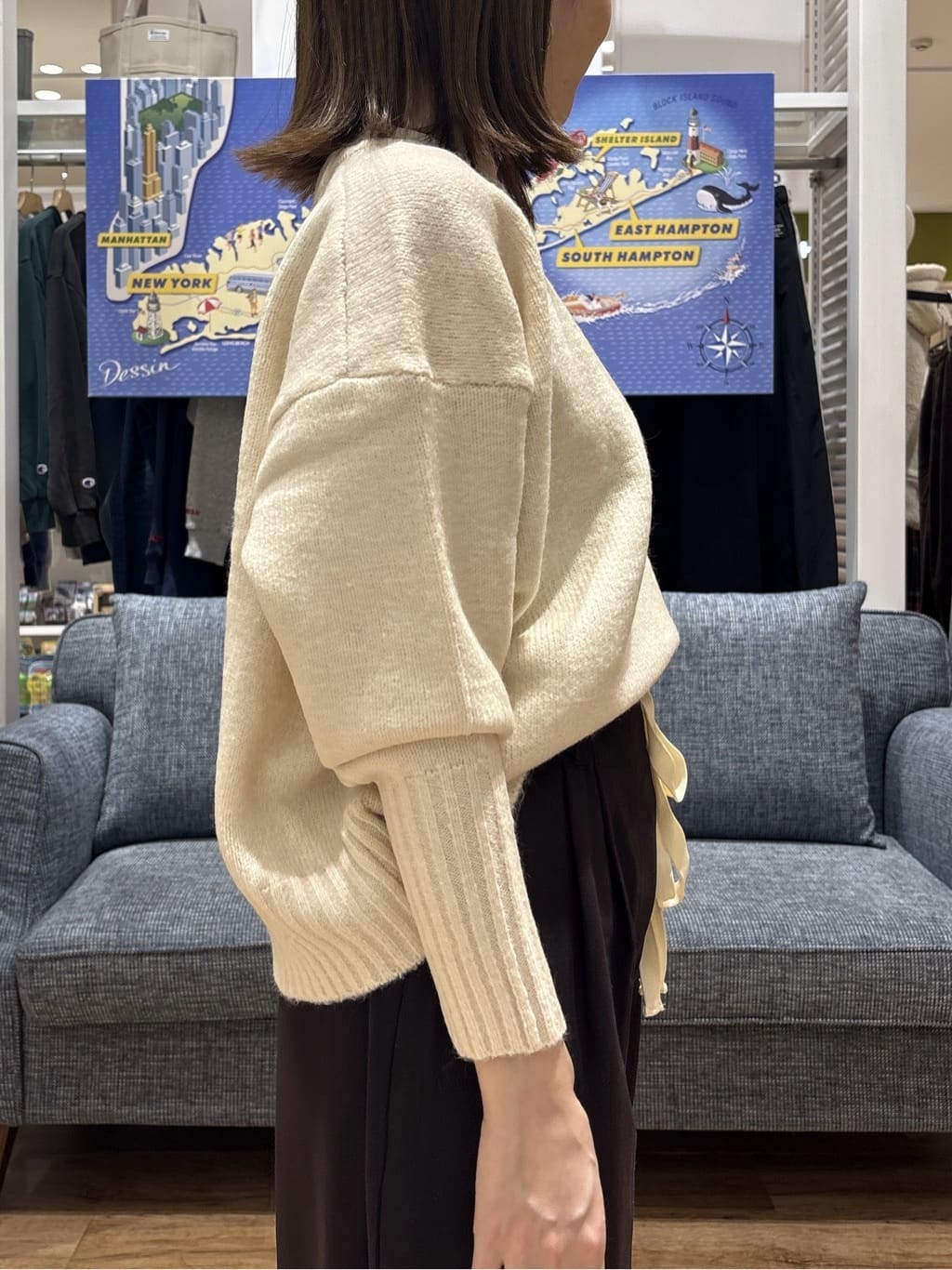 risaさんの「Dessin｜【洗える】クルーネックワイドニット」を使ったコーディネート