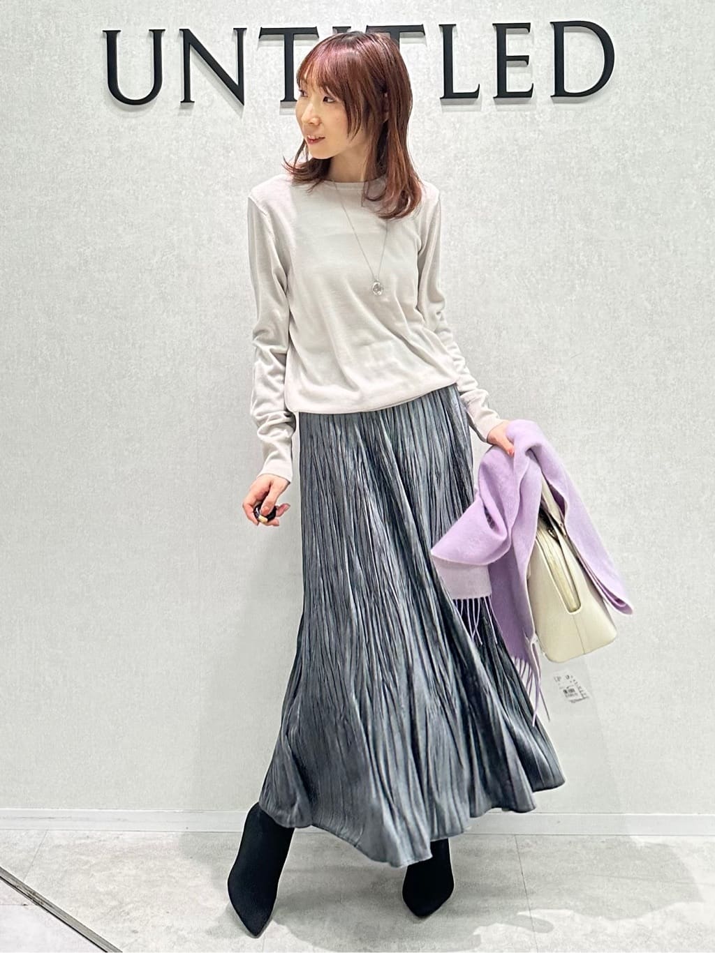 Miwaさんの「UNTITLED｜【日本製／通勤／フォーマル】カシミヤ混ノーカラーコート」を使ったコーディネート