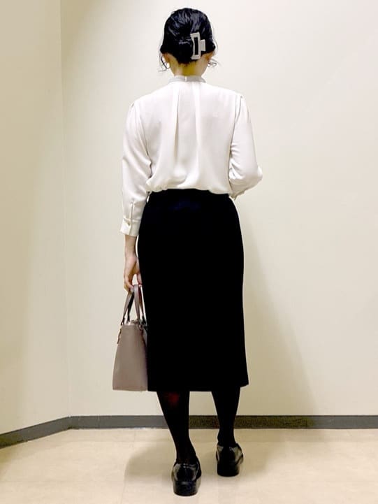  beni_gingerさんの「Reflect｜【配色ボウタイ付き】八分袖ジョーゼットブラウス」を使ったコーディネート