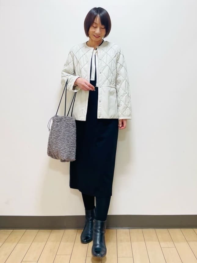 Riiさんの「Reflect｜【気軽な羽織に◎】中綿キルティングショートコート」を使ったコーディネート