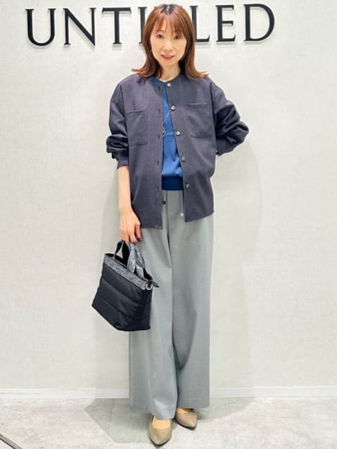 Miwaさんの「UNTITLED｜【洗える/ワイド/ウエストゴム】ストレッチドロストパンツ」を使ったコーディネート