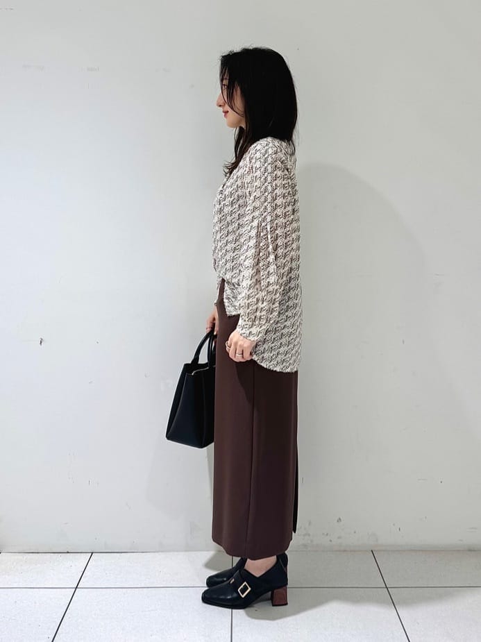 そんさんの「INDIVI｜【きれいめ／オフィス／イベント】フェザージャカードブラウス」を使ったコーディネート