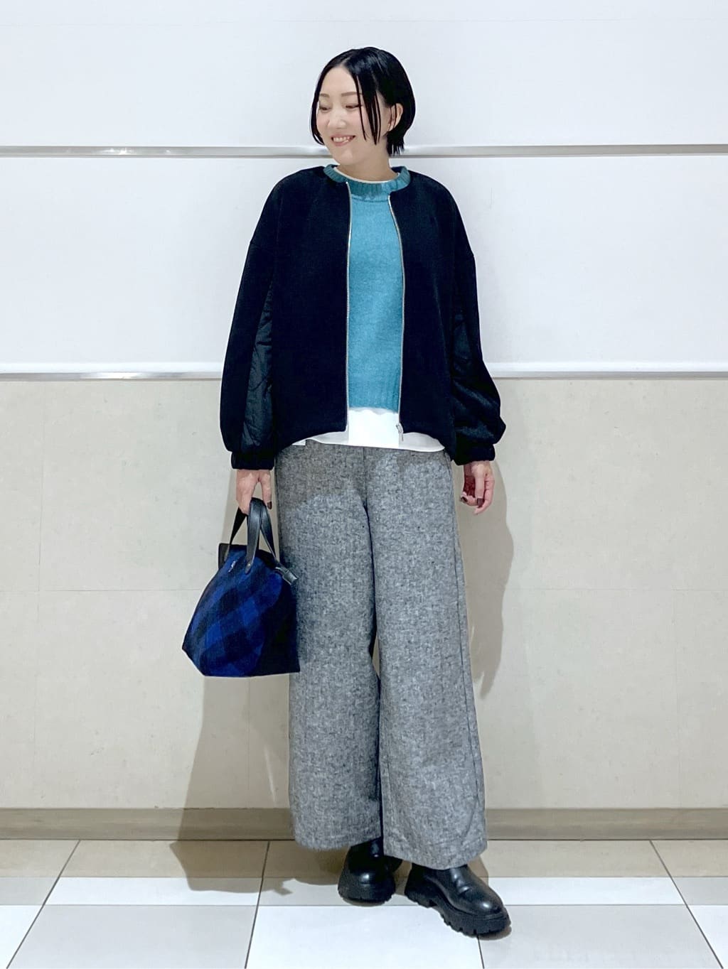 eriko さんの「Dessin｜ダンボールジップブルゾン」を使ったコーディネート
