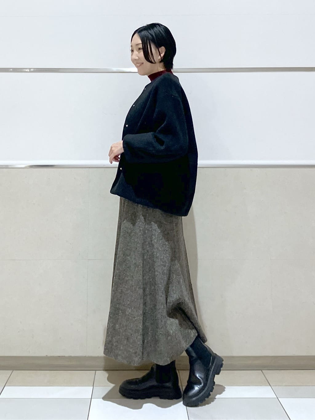 eriko さんの「Dessin｜【洗える】リブタートルネックニット」を使ったコーディネート