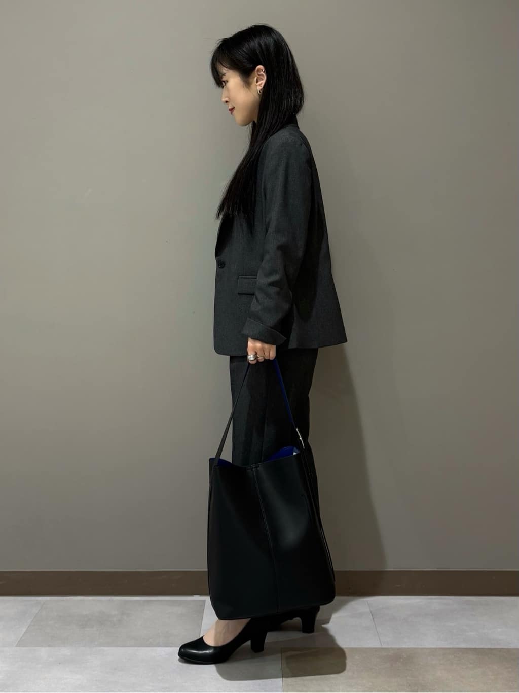 KEIKOさんの「INDIVI｜【洗える／通勤／スーツ】メランジストレッチ テーラージャケット」を使ったコーディネート