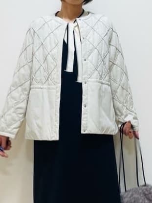 Riiさんの「Reflect｜【気軽な羽織に◎】中綿キルティングショートコート」を使ったコーディネート