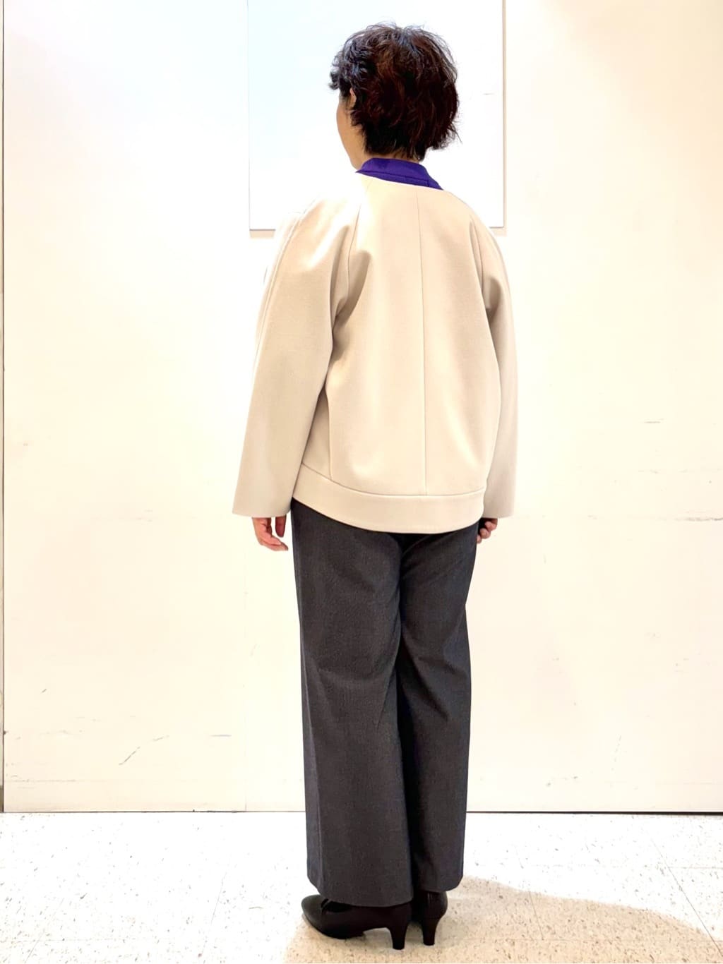 ヤスコさんの「Reflect｜【ゆったりシルエット】ジャージメルトンコクーンジャケット」を使ったコーディネート
