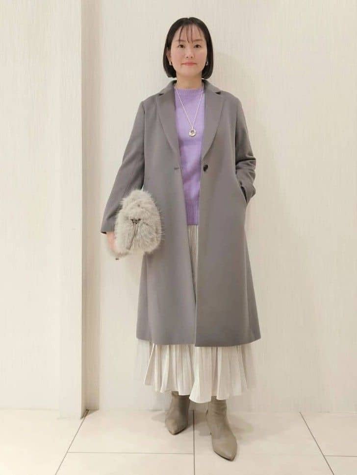 naokoさんの「UNTITLED｜【重ね着もおすすめ/洗える】ウールカシミヤ クルーネックニット」を使ったコーディネート