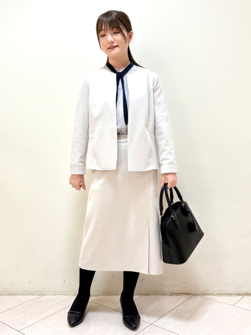 mikiさんの「Reflect｜【ライトアウター／通勤におすすめ◎／セットアップ可／すっきりシルエット】キレイめジャージジャケット」を使ったコーディネート