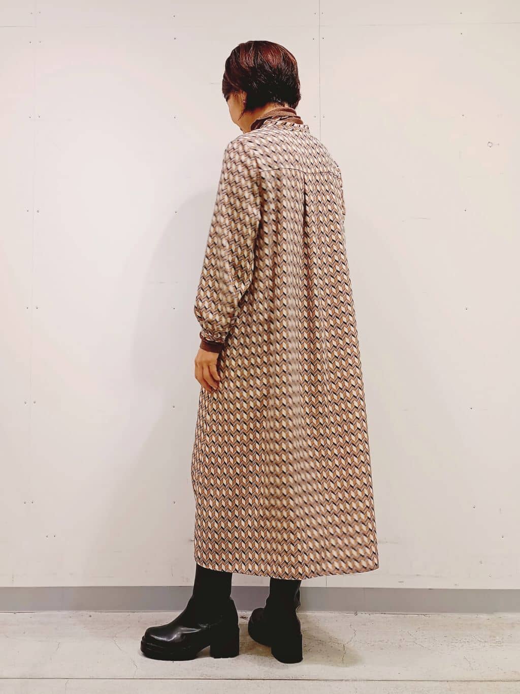 Kさんの「INDIVI｜【洗える／オリジナル柄】ジオメプリント フレアワンピース」を使ったコーディネート