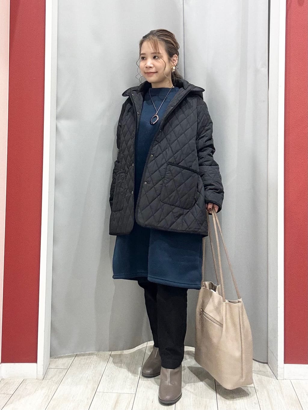 shioさんの「SHOO･LA･RUE｜【あったか/S-LL】お袖チェック裏起毛チュニック」を使ったコーディネート