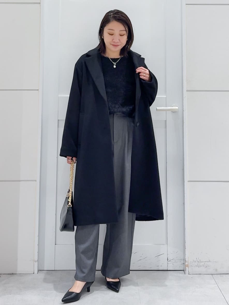 yuka.aさんの「OPAQUE.CLIP｜カシミヤブレンドウールチェスターコート」を使ったコーディネート