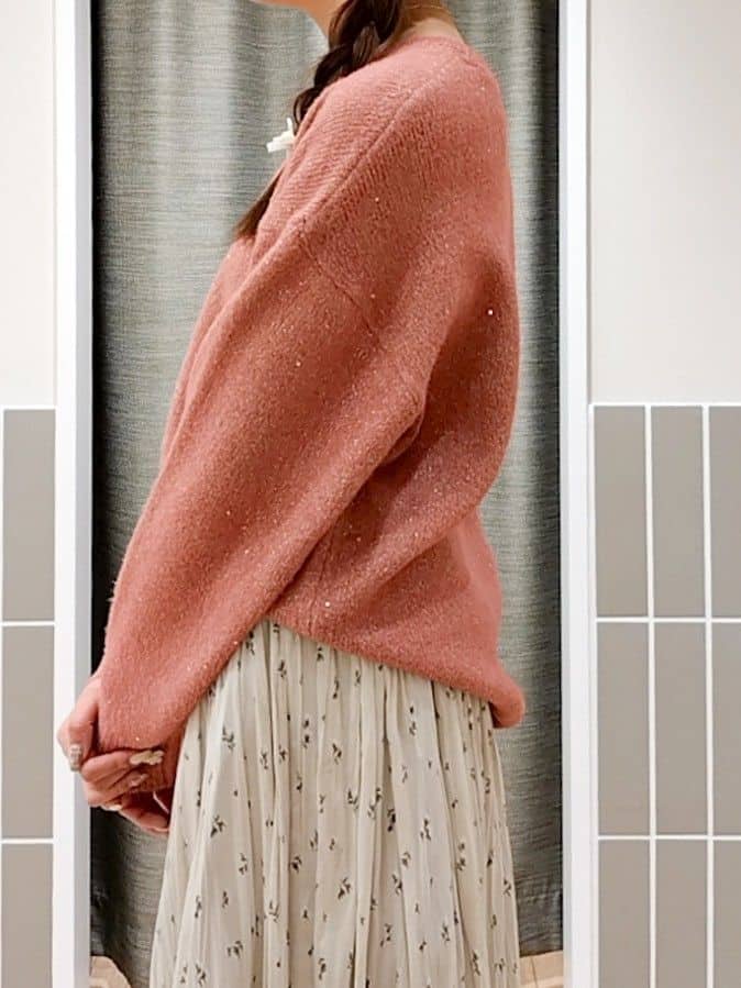 reiaさんの「grove｜スパンコールシャギーベレー」を使ったコーディネート