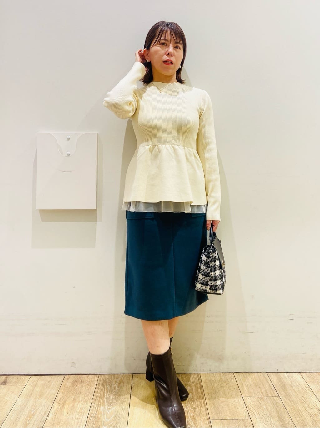 YUKOさんの「index｜ポケットタイトスカート【洗濯機OK／イージーケア／防シワ】」を使ったコーディネート