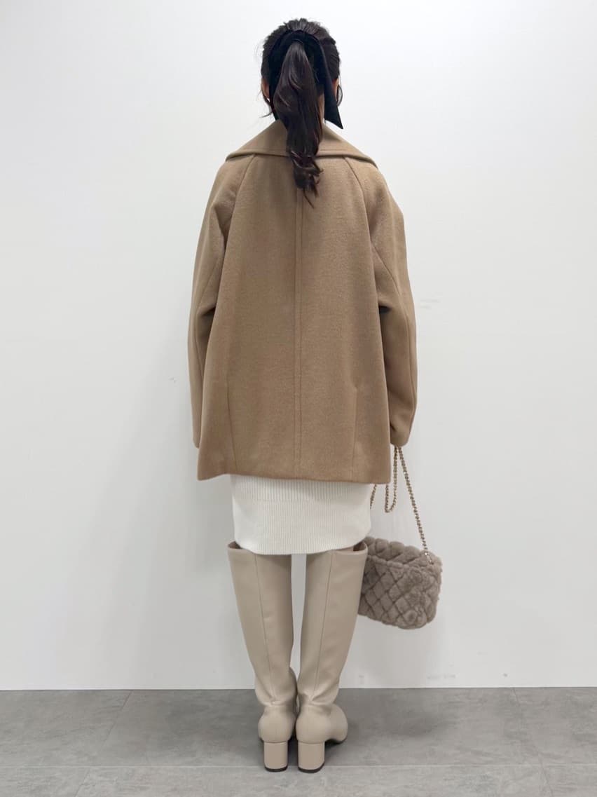 kozuさんの「index｜カシミヤブレンドウールミドルピーコート」を使ったコーディネート