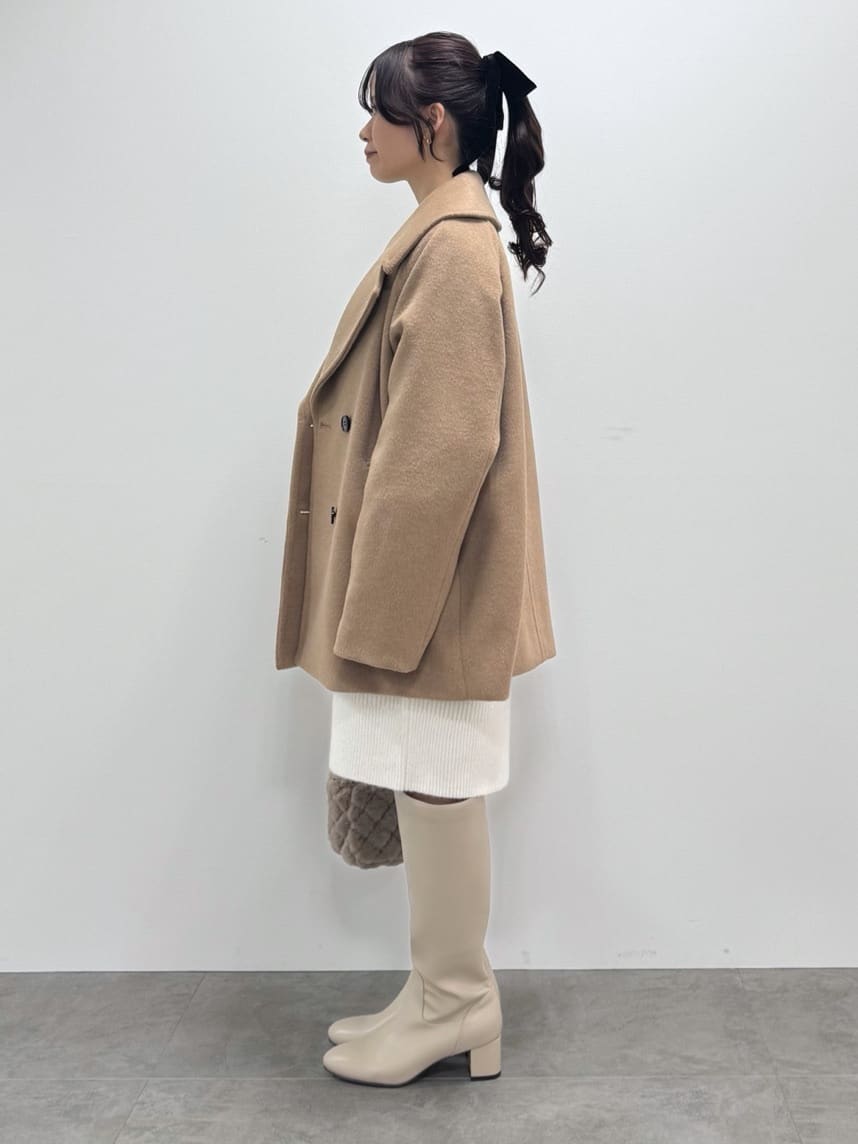 kozuさんの「index｜カシミヤブレンドウールミドルピーコート」を使ったコーディネート