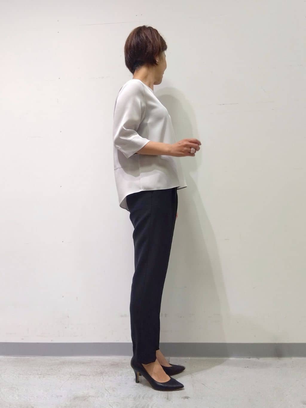 Kさんの「INDIVI｜【定番スーツ／UVケア／洗える】ウール調テーラードジャケット」を使ったコーディネート
