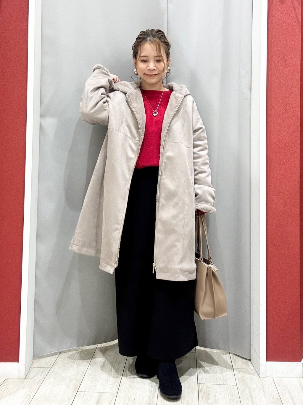 shioさんの「SHOO･LA･RUE｜【洗濯機可】美脚見え あったか圧縮ニット ガウチョパンツ」を使ったコーディネート