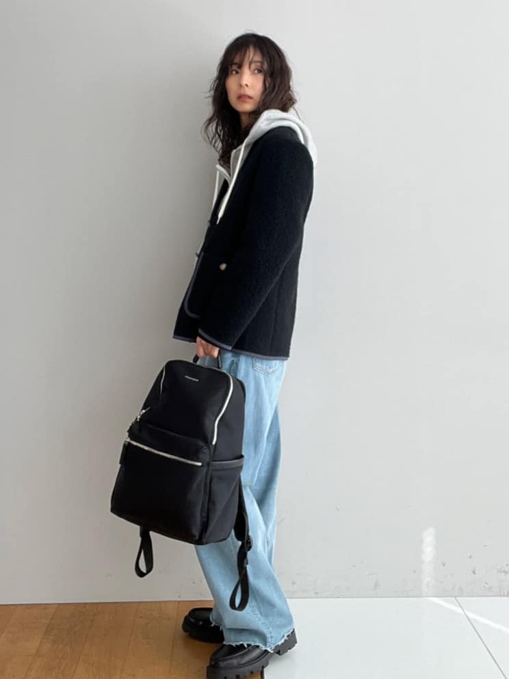 misaさんの「DRESSTERIOR｜デキシー吊裏毛ジップアップパーカ」を使ったコーディネート
