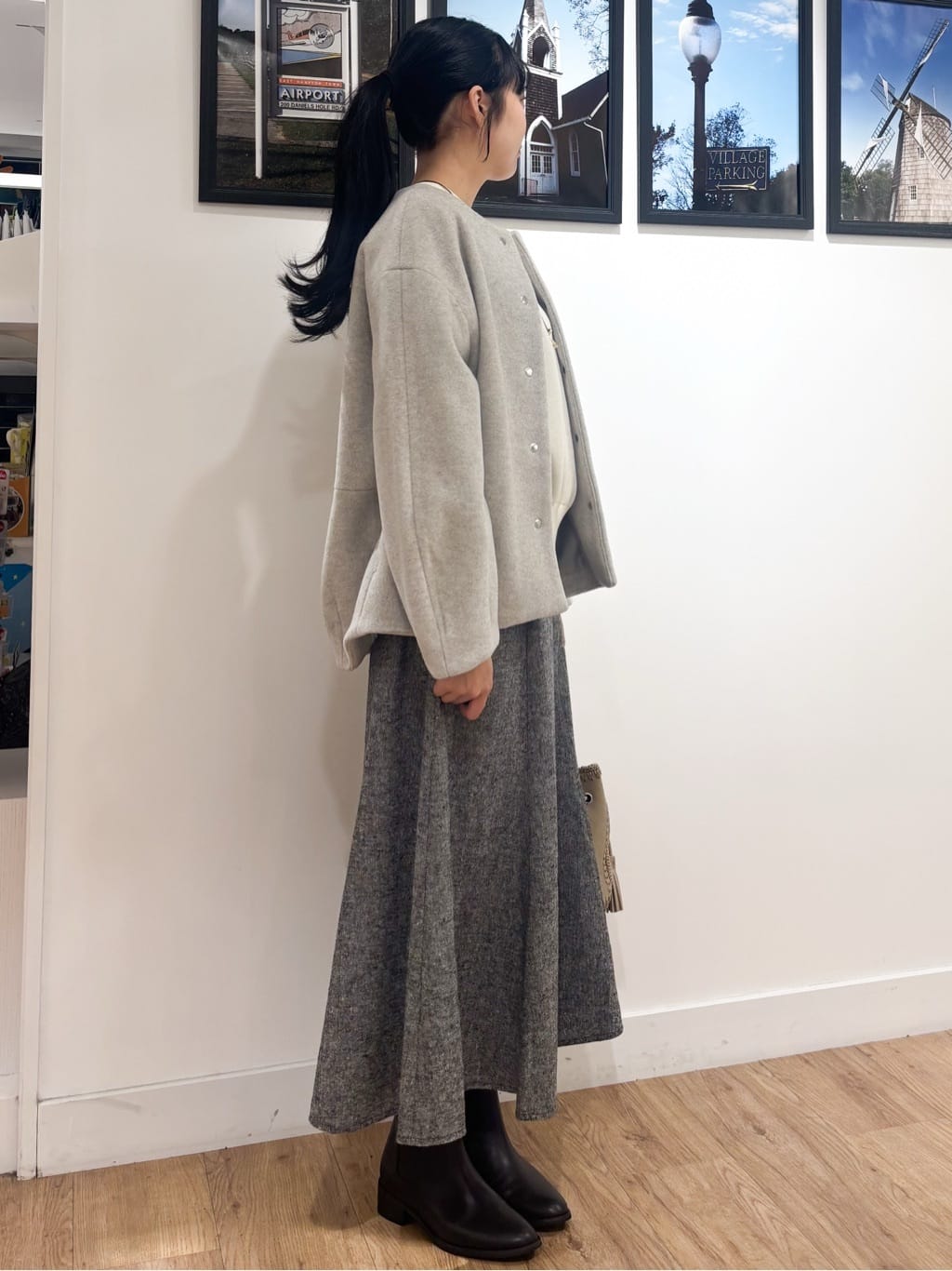 Ririkaさんの「Dessin｜【洗える】Dサガラ刺繍ワッペン付きニット」を使ったコーディネート