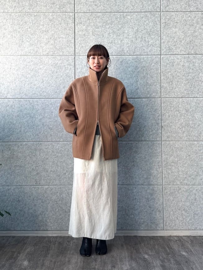 designer yukaさんの「CODE A｜◆wool volume short coat」を使ったコーディネート